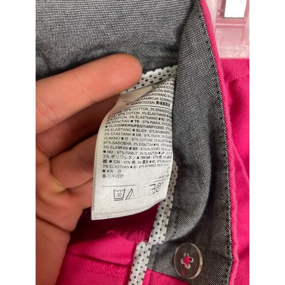 Banana Republic Womens Hampton Fit Pink Flat Front Trouser Shorts Size 4 - Picture 4 of 6